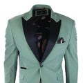 Mens Velvet Blazer Tuxedo Jacket Black Satin Lapel Pastel Blue Pink Green