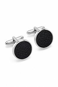 Satin Silk Textured Black Tie Gift Set Pocket Square Cuff Links Tie Matt Satin