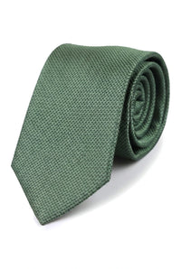 Satin Silk Textured Green Tie Gift Set Pocket Square Cuff Links Tie Matt Satin