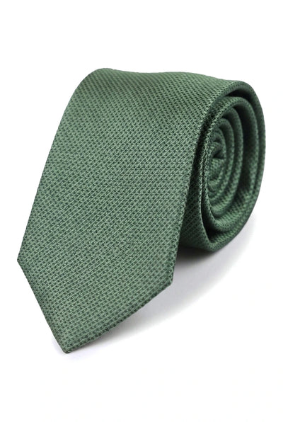 Green satin tie gift set