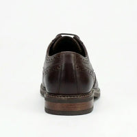 Stokes - Men's Brown Leather Wingtip Brogue Lace-Up Shoes