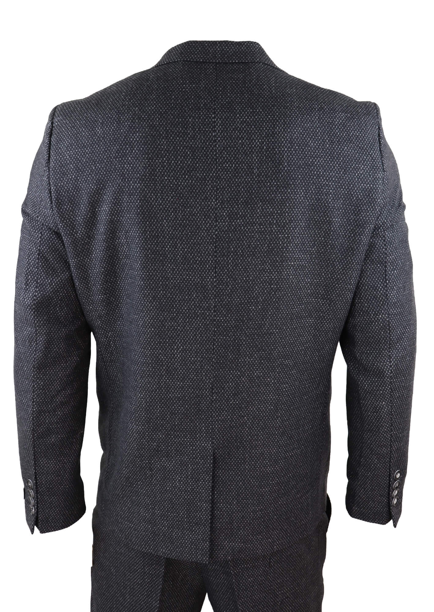 THREE WEATHER ブラック フルスーツ Men's Black Tweed 3 Piece Vintage Suit - STZ14: Buy Online - Happy