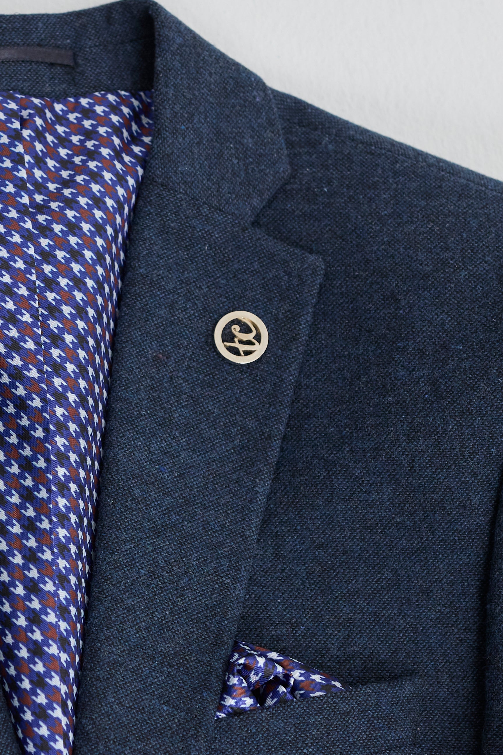 Mens Navy-Blue Peaky Blinders Wool Suit