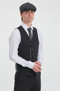 Mens Black Vintage 1920s Suit