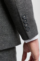 Mens Grey Wool 1920s Thomas Shelby Suit