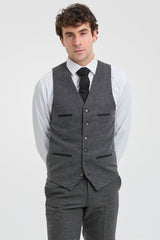 Mens Grey Wool 1920s Thomas Shelby Suit