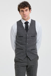 Mens Grey Wool 1920s Thomas Shelby Suit
