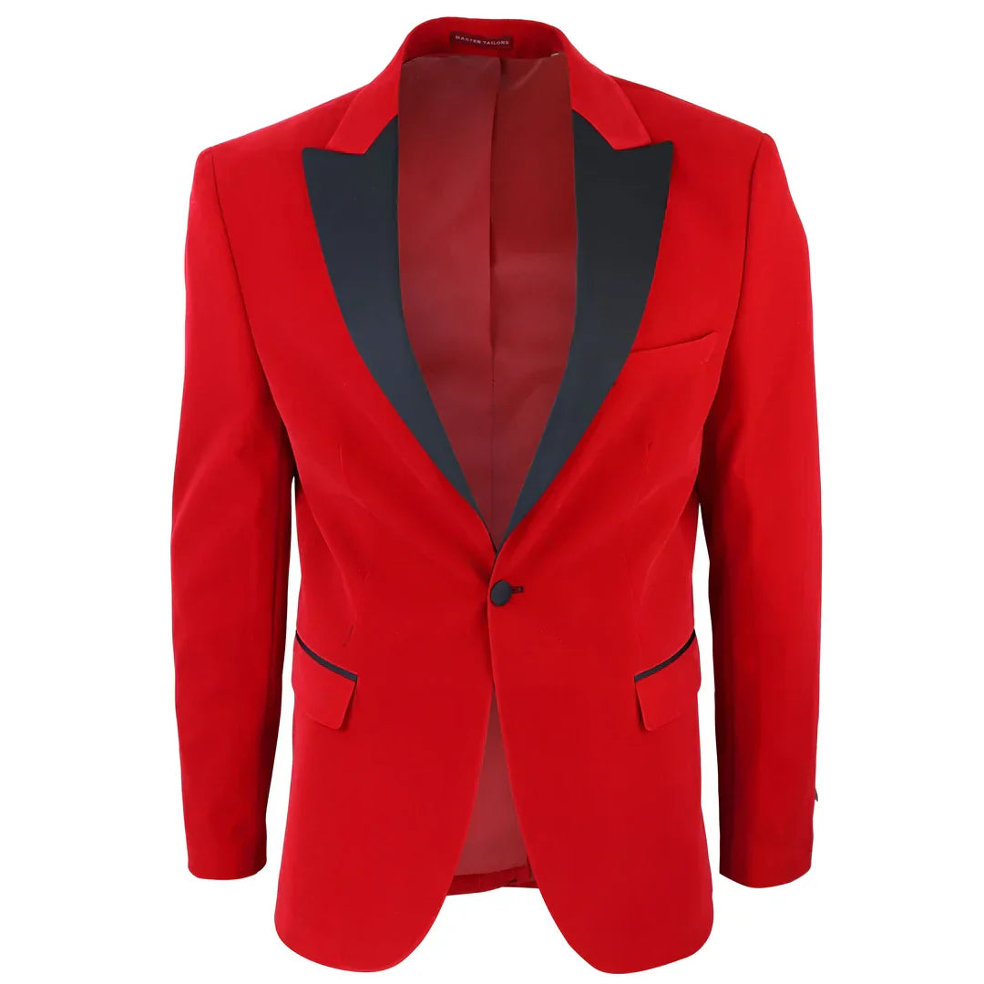 Men's Red Velvet Tux Blazer Satin Lapels Dinner Wedding Prom Black Tie Men's Red Velvet Tux Blazer Satin Lapels Dinner Wedding Prom Black Tie