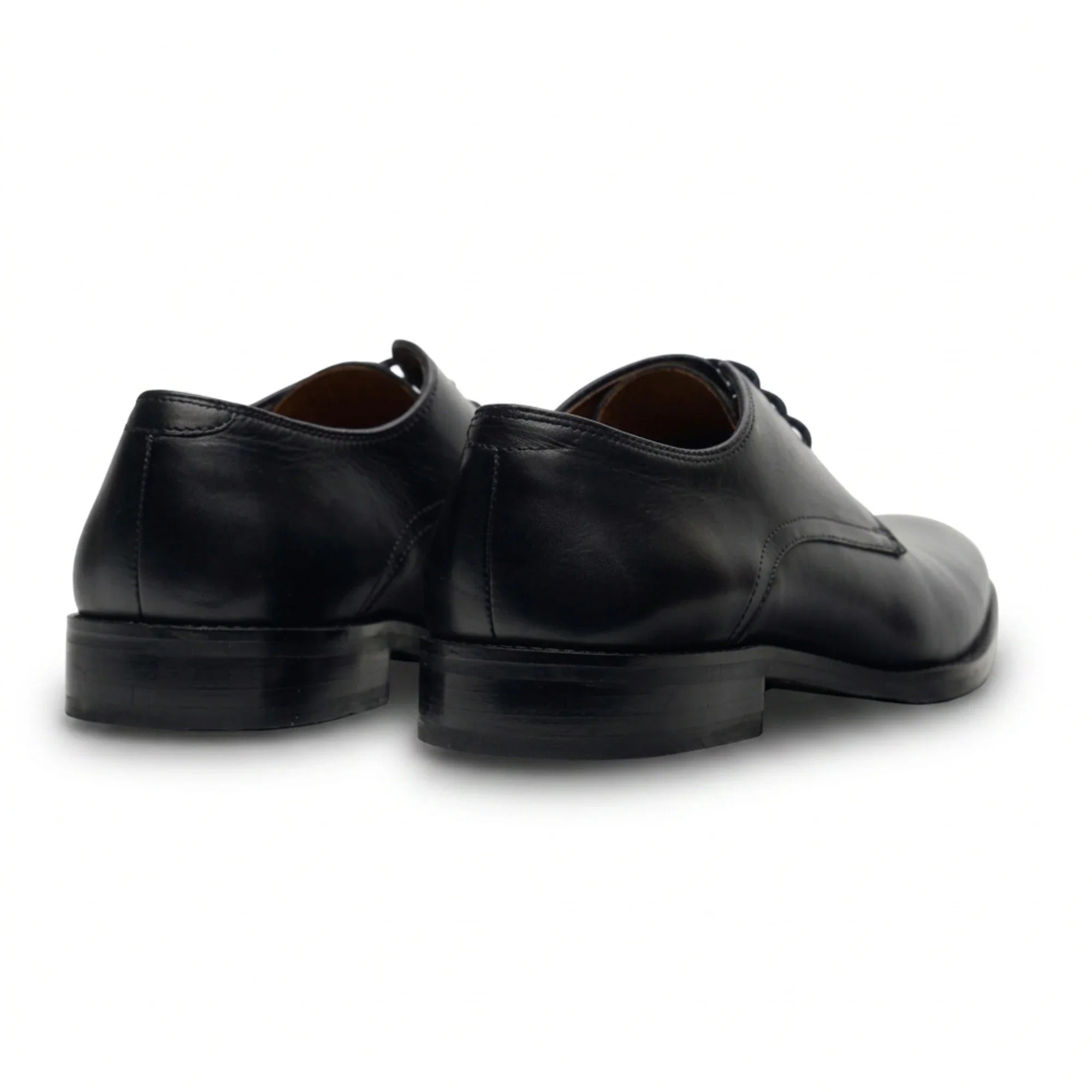 Taylor - Men's Black Leather Classic Lace-Up Derby Shoes