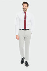 Tropez - Men's Grey Formal Trousers