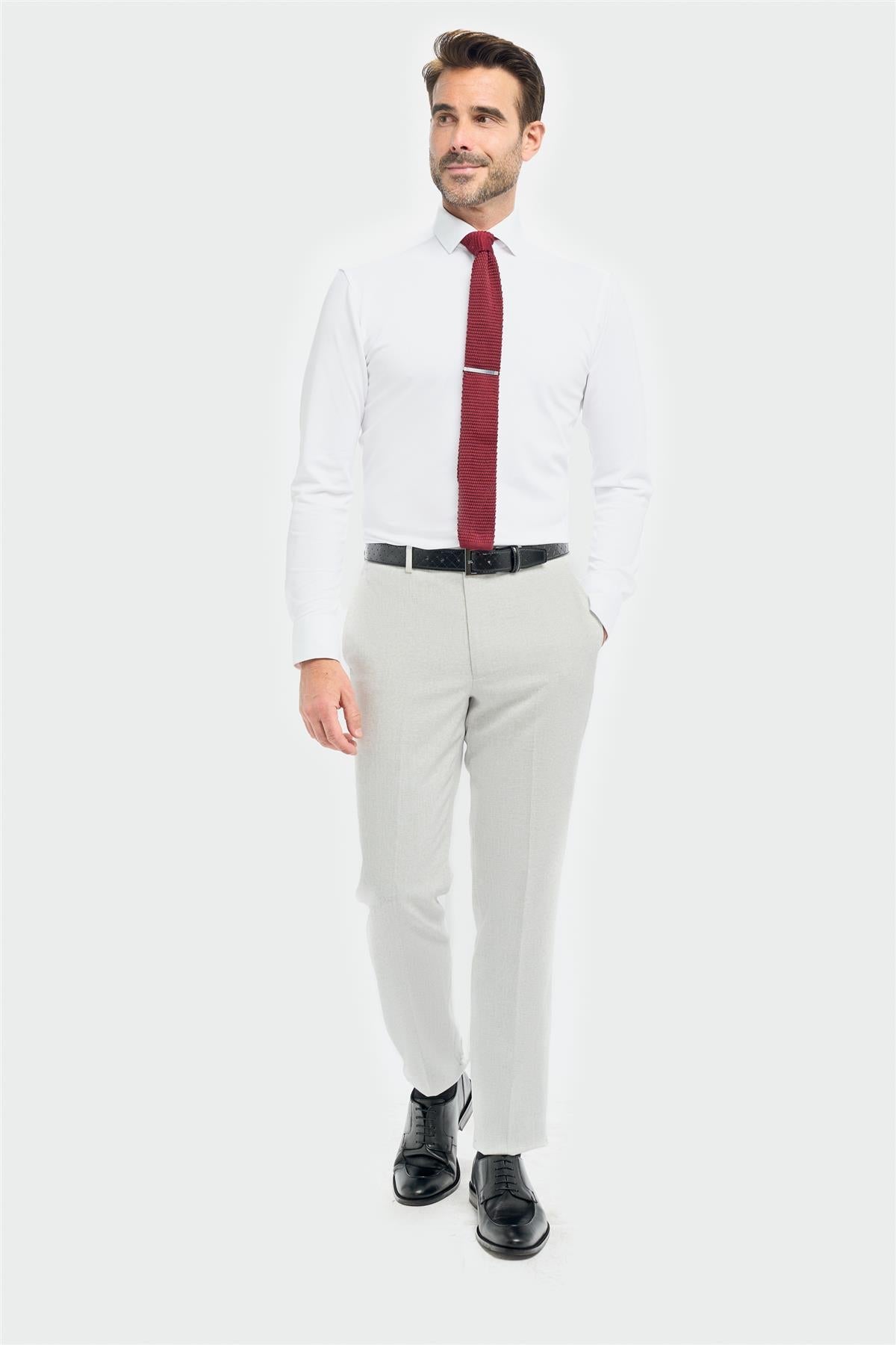 Tropez - Men's Grey Formal Trousers