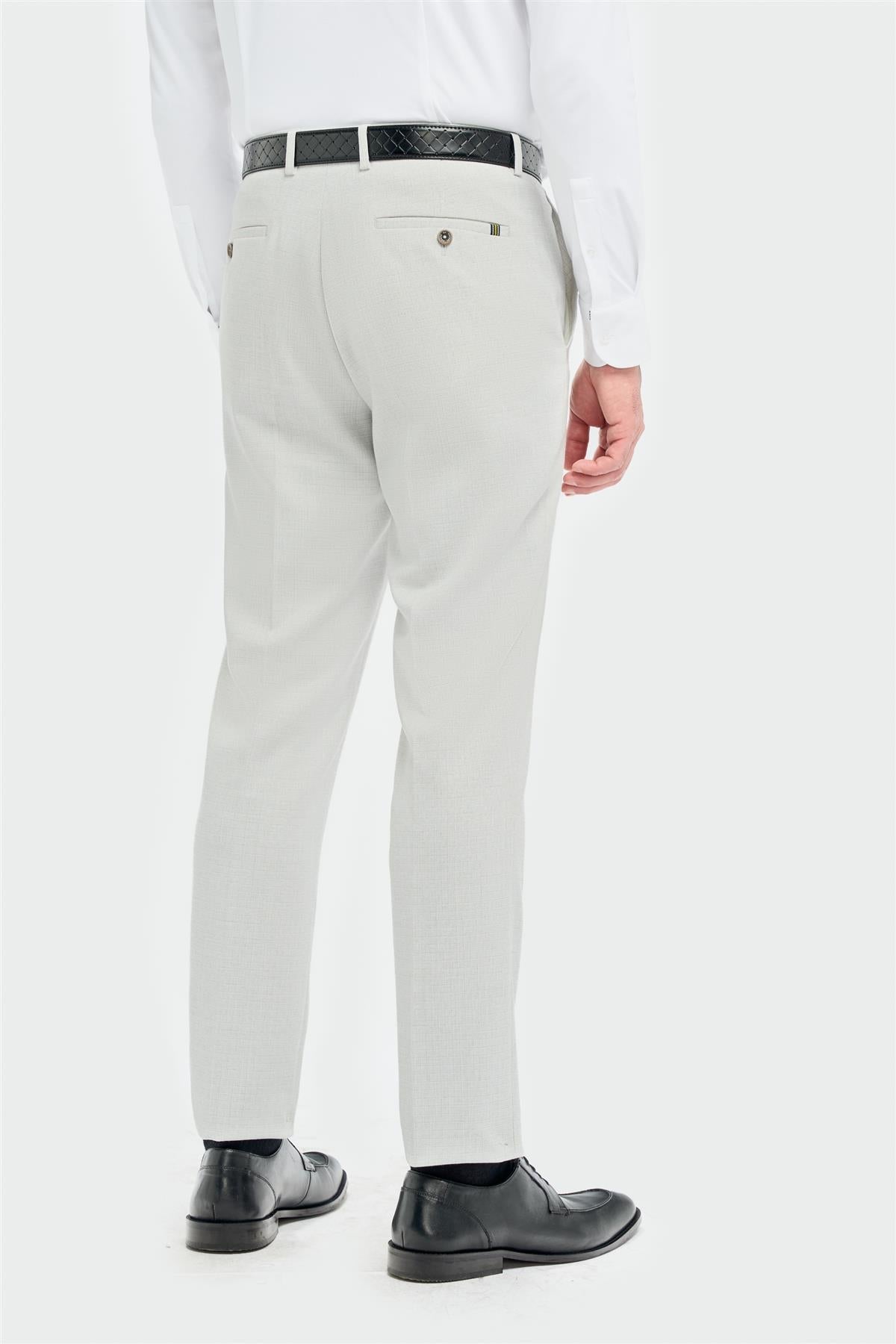 Tropez - Men's Grey Formal Trousers