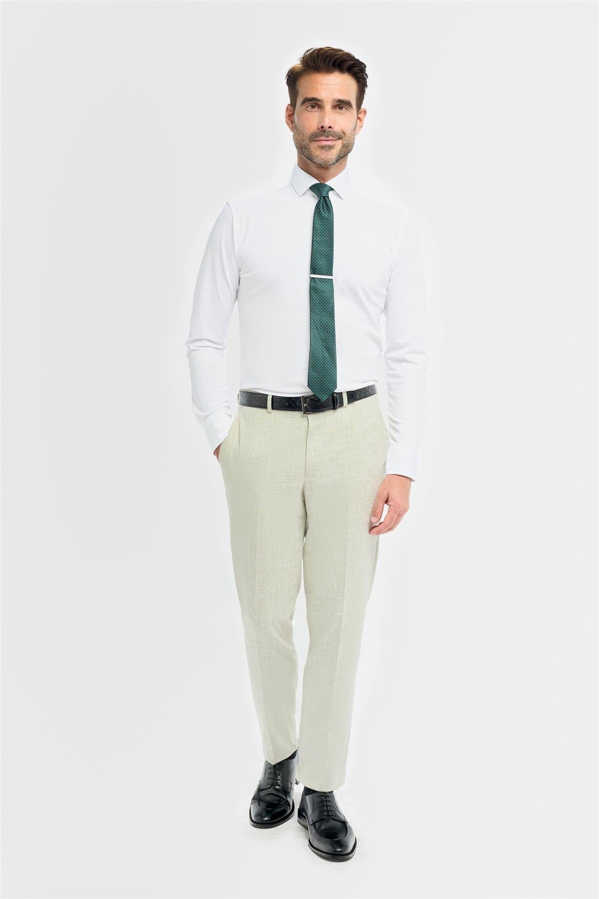 Tropez - Men's Sage Green Formal Trousers
