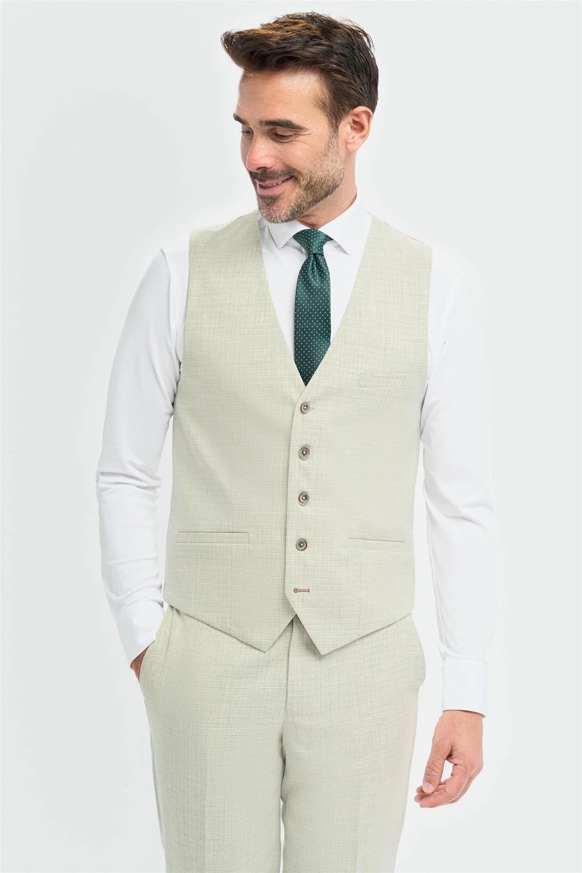 Tropez - Men's Sage Green Waistcoat