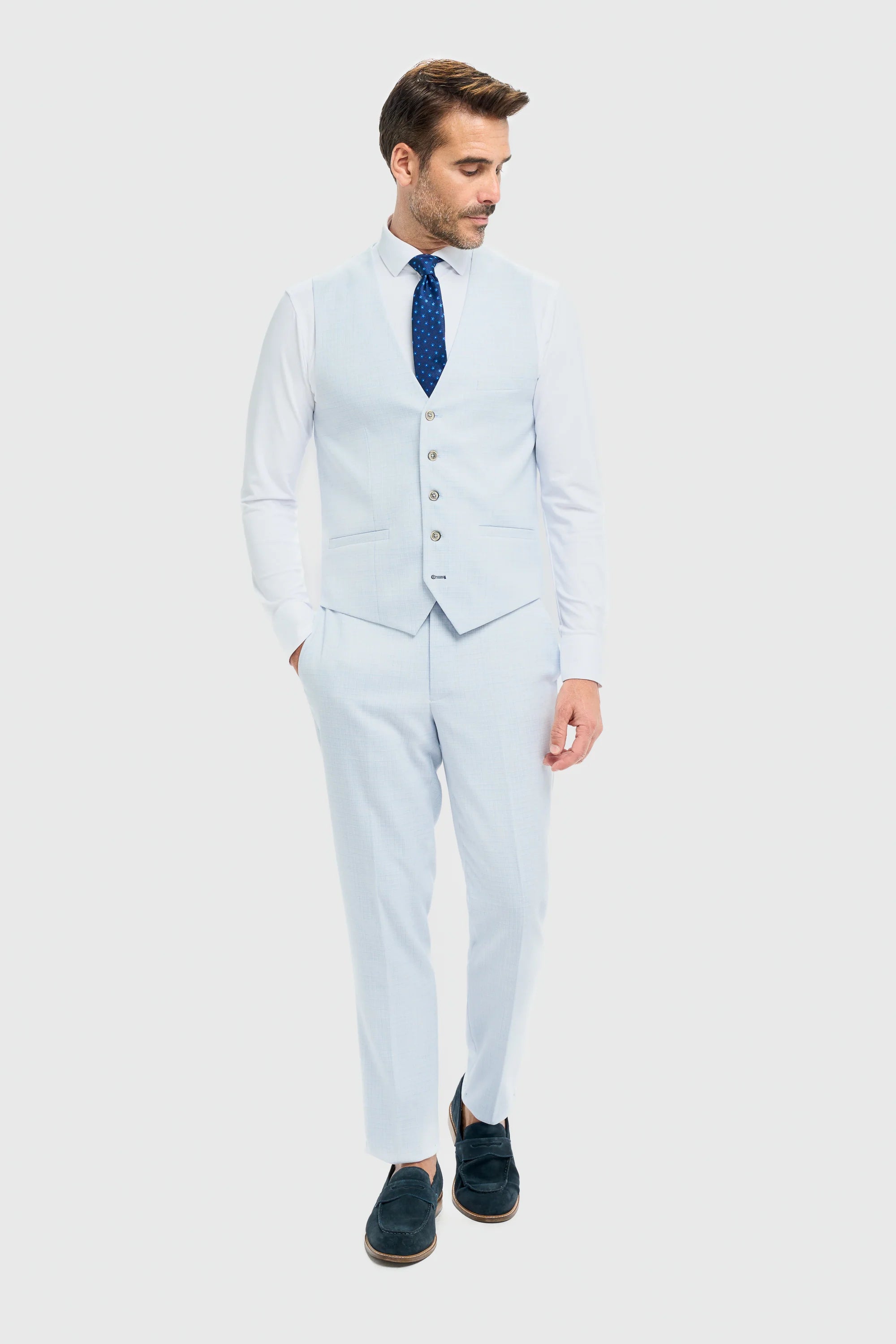 Tropez - Men's Sky Blue Waistcoat