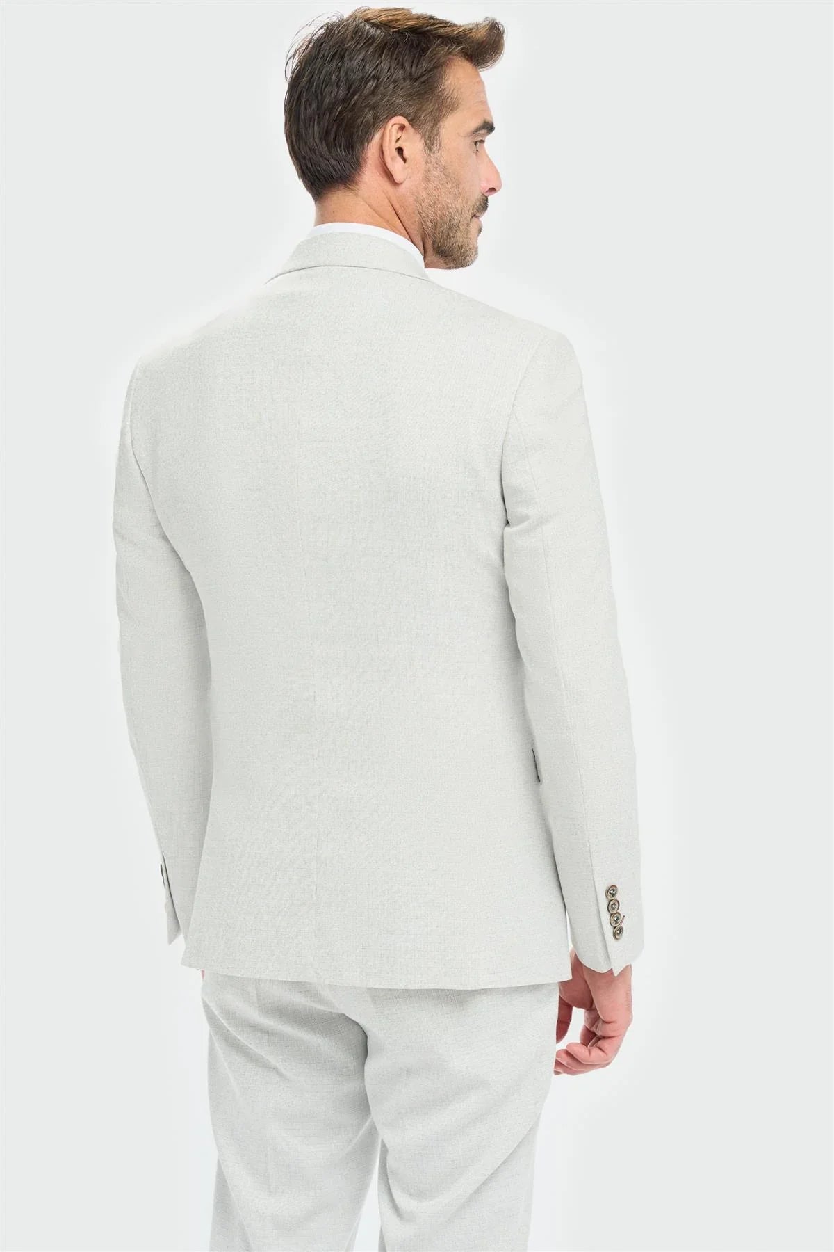 Tropez - Men's 3 Piece Grey Tailored Fit Suit