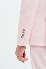 Tropez - Men's 3 Piece Pink Tailored Fit Suit