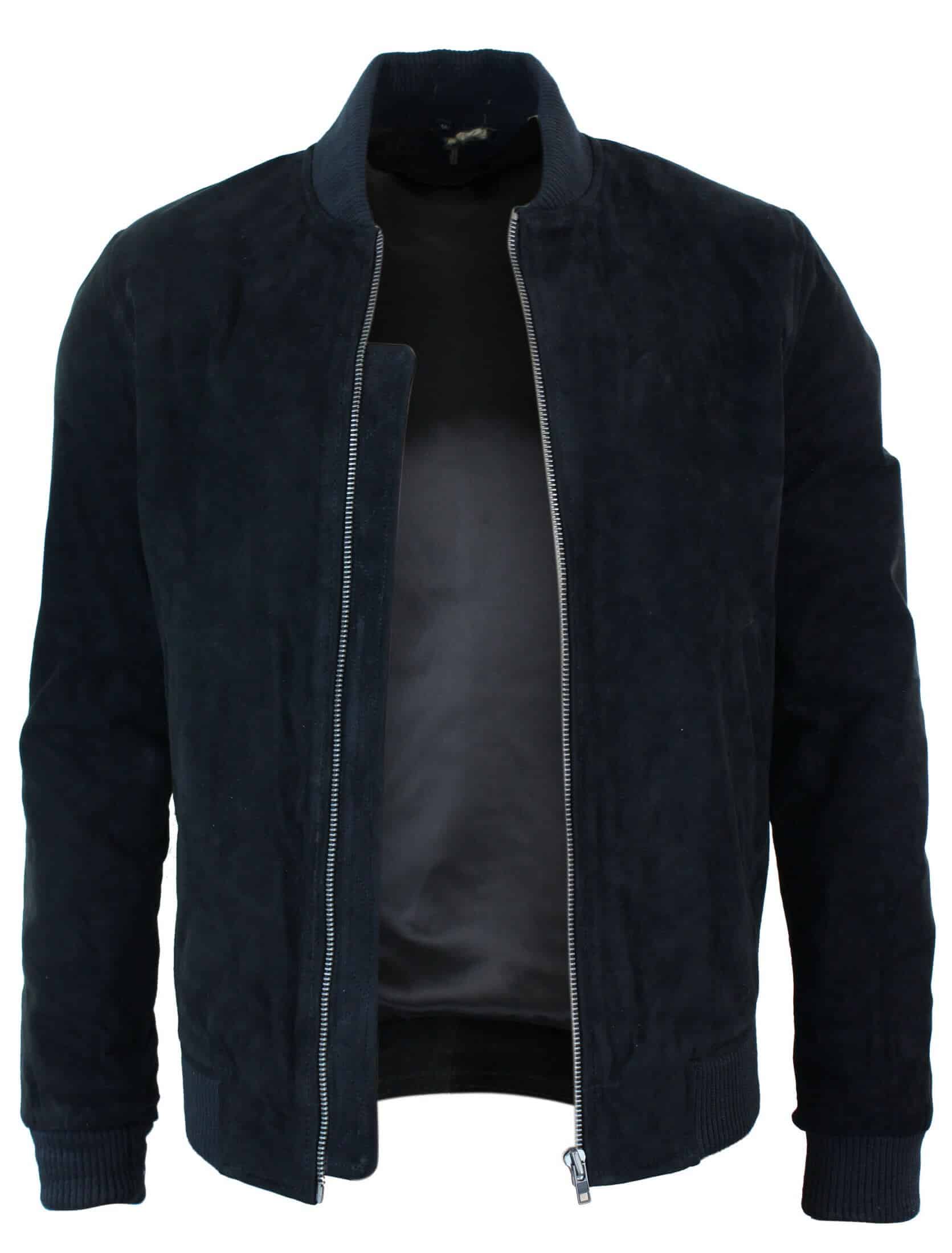 Varsity Mens Real Suede Leather Bomber College Jacket Classic