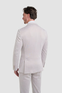 Vasco - Men's Beige Herringbone Blazer