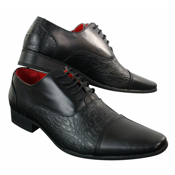 Mens Black Shiny Patent PU Leather Shoes: Buy Online - Happy Gentleman