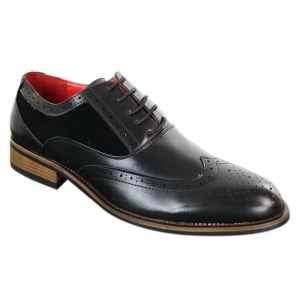 Schwarze Brogue-Schuhe für Herren