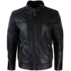 Genuine Real Leather Black Biker Mens Jacket Retro Vintage Tailored Fit UK