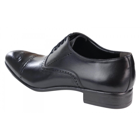 Mens Classic Black Brogue Shoes: Buy Online - Happy Gentleman