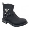 Mens Cowboy Motorcycle Riding Boots Nubuck PU Leather