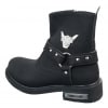 Mens Cowboy Motorcycle Riding Boots Nubuck PU Leather