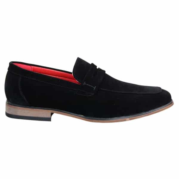 Fiorello 1807 - Mens Suede Faux Slip Onl Shoes Italian Design Classic Loafers