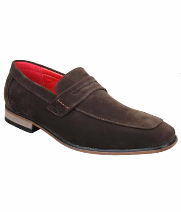 Fiorello 1807 - Mens Suede Faux Slip Onl Shoes Italian Design Classic Loafers