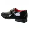 Fiorello 2322 - Mens Patent Buckle Slip On Shiny Shoes Smart Casual Formal Italian Design