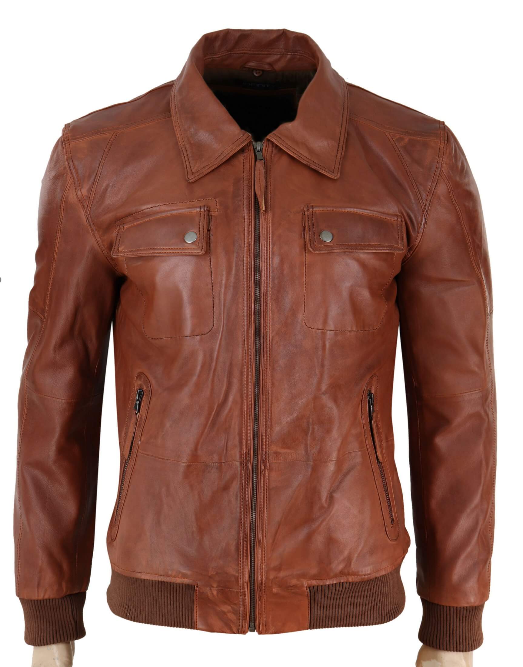 Men's Aviator Pilot Flight A2 Style Leather Jacket With Patch Detail D – Leather  Jacket Company
