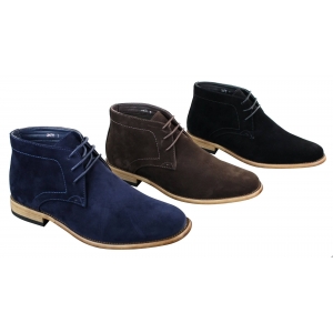 Mens PU Suede Ankle Boots
