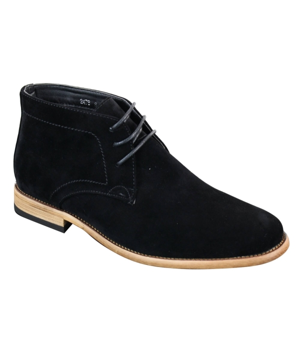 Mens PU Suede Ankle Boots