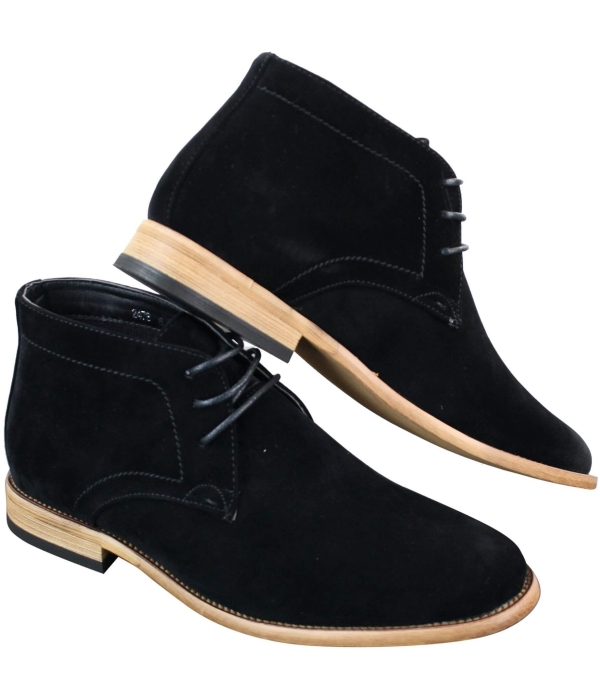 Mens PU Suede Ankle Boots