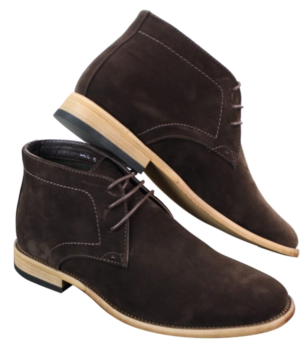 Mens PU Suede Ankle Boots