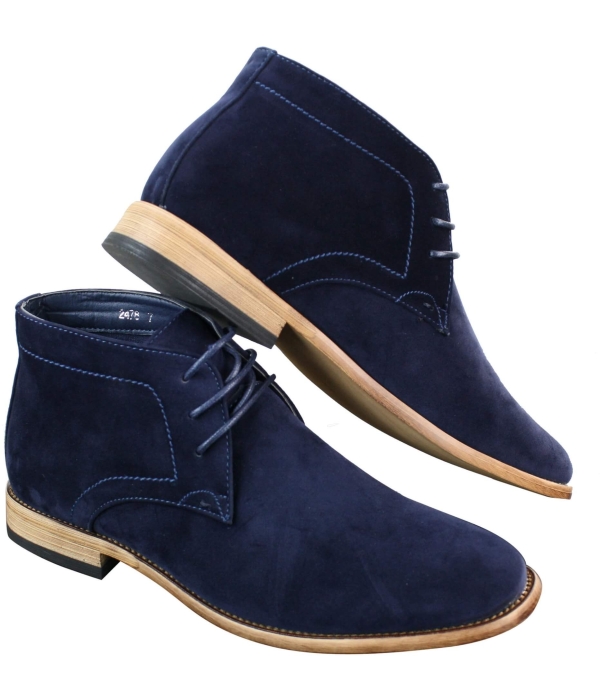 Mens PU Suede Ankle Boots