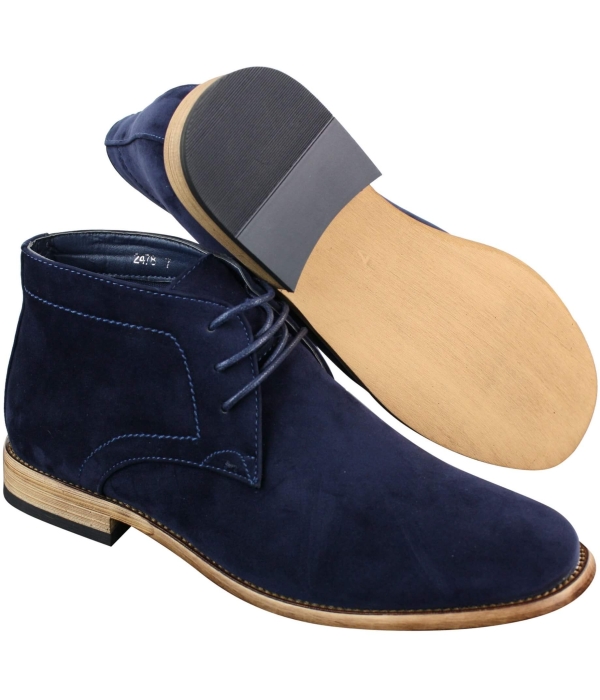 Mens PU Suede Ankle Boots