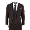 Brown Herringbone Tweed 3 Piece Suit