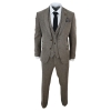 Oak-Brown Herringbone Tweed 3 Piece Suit