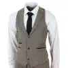 Oak-Brown Herringbone Tweed 3 Piece Suit