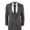 Grey Check 3 Piece Tweed Suit