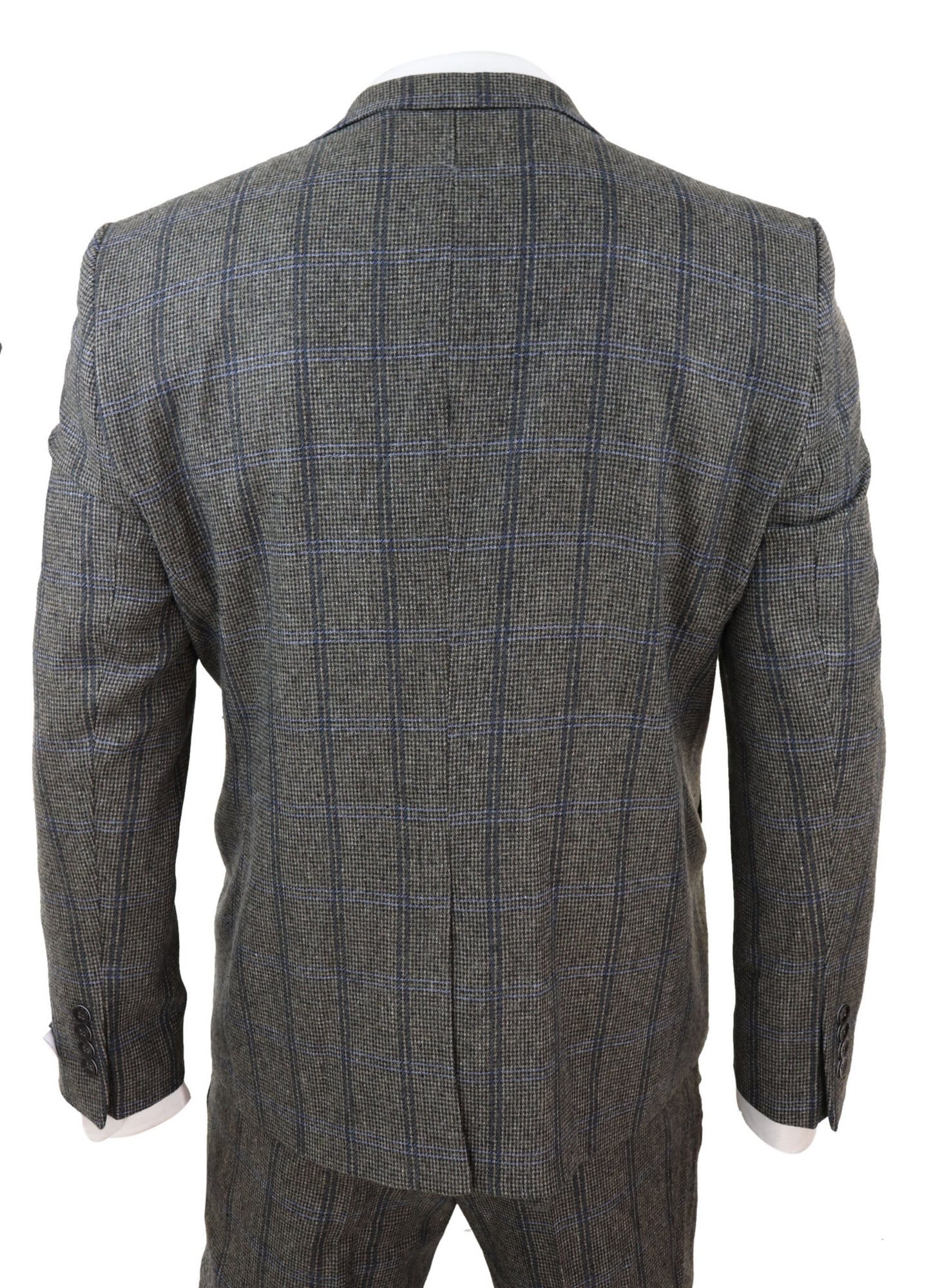 Grey Check 3 Piece Tweed Suit: Buy Online - Happy Gentleman United States
