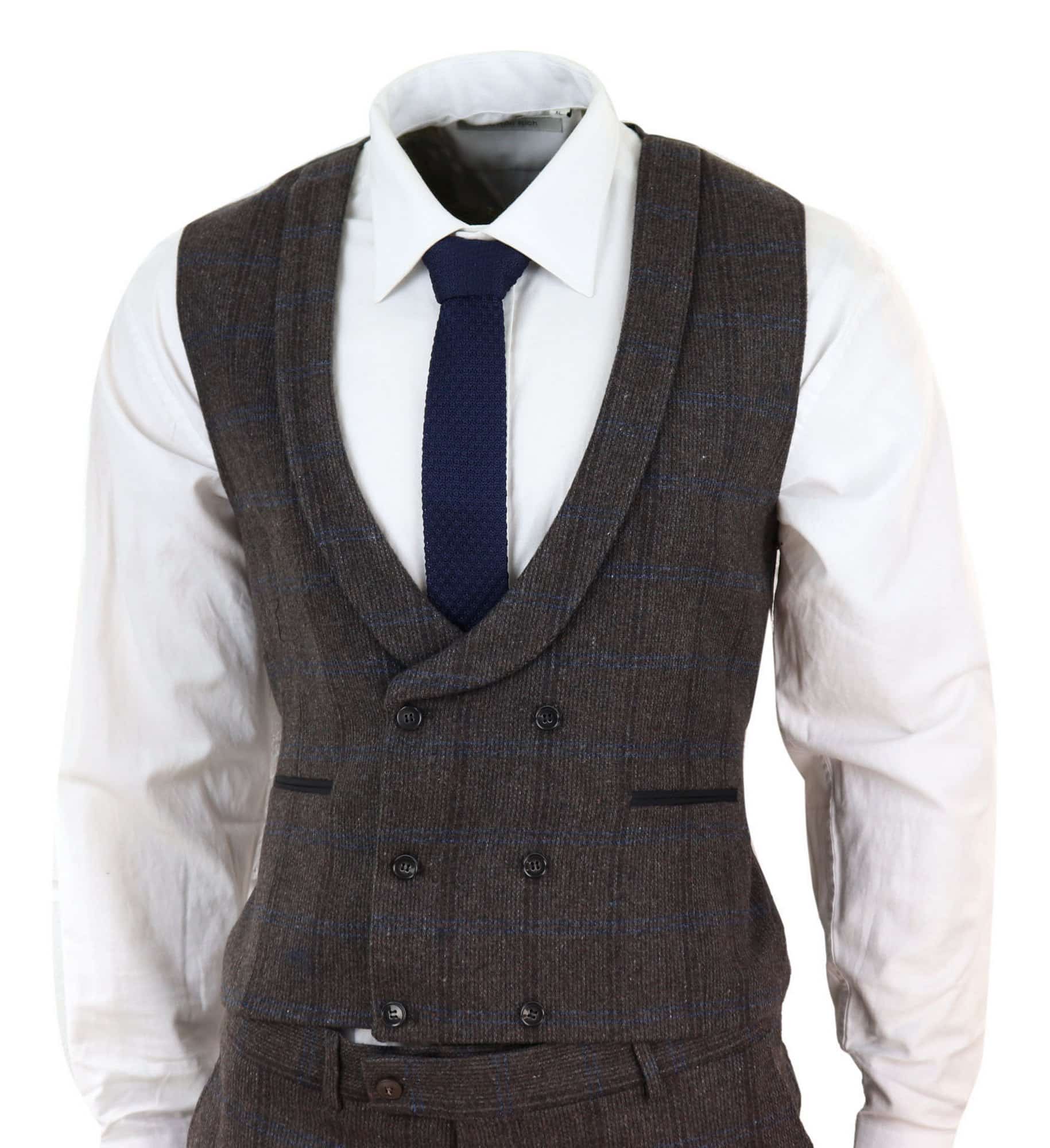 Brown Check 3 Piece Tweed Suit: Buy Online - Happy Gentleman