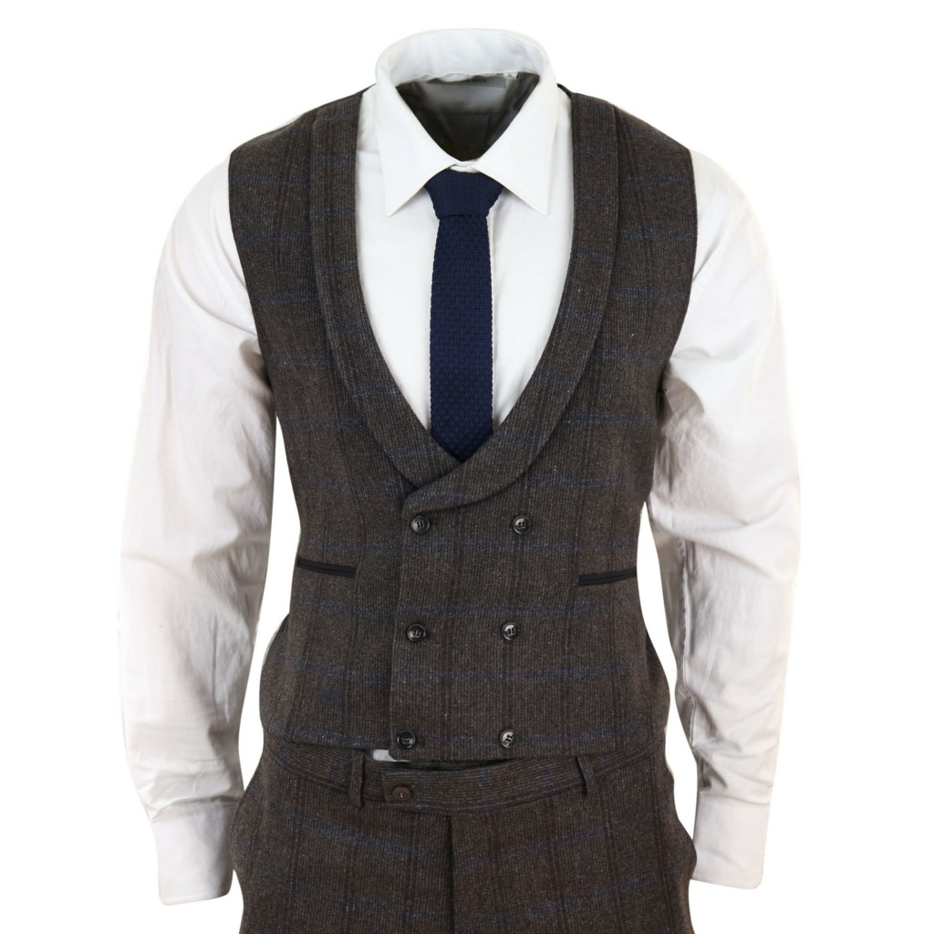 Brown Check 3 Piece Tweed Suit: Buy Online - Happy Gentleman