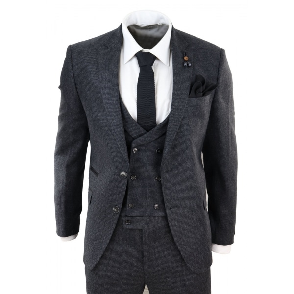 Dark Grey Tweed 3 Piece Suit