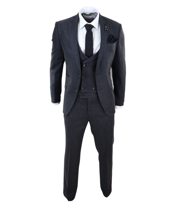 Dark Grey Tweed 3 Piece Suit