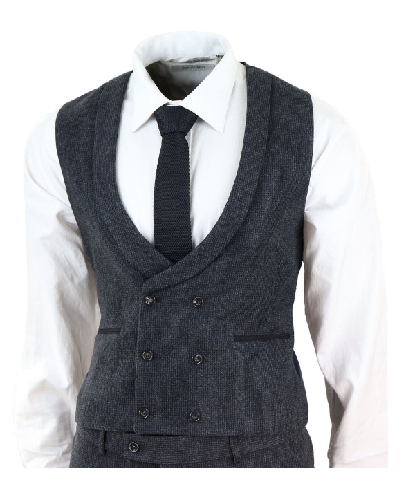 Dark Grey Tweed 3 Piece Suit