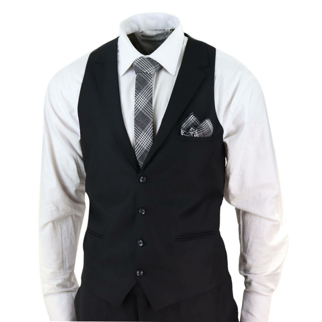 Mens Classic Black 3 Piece Suit: Buy Online - Happy Gentleman